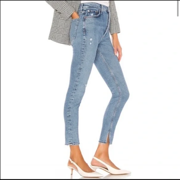 AGOLDE Nico High Rise Slim Jeans In Headlines - Picture 2 of 8